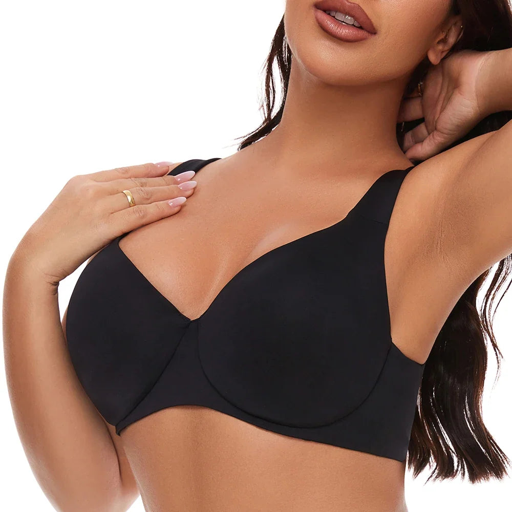 Sheroine Underwire Bra Minimizer, Full Coverage Seamless Unlined Bras for Women Unpadded Everyday Support Comfort