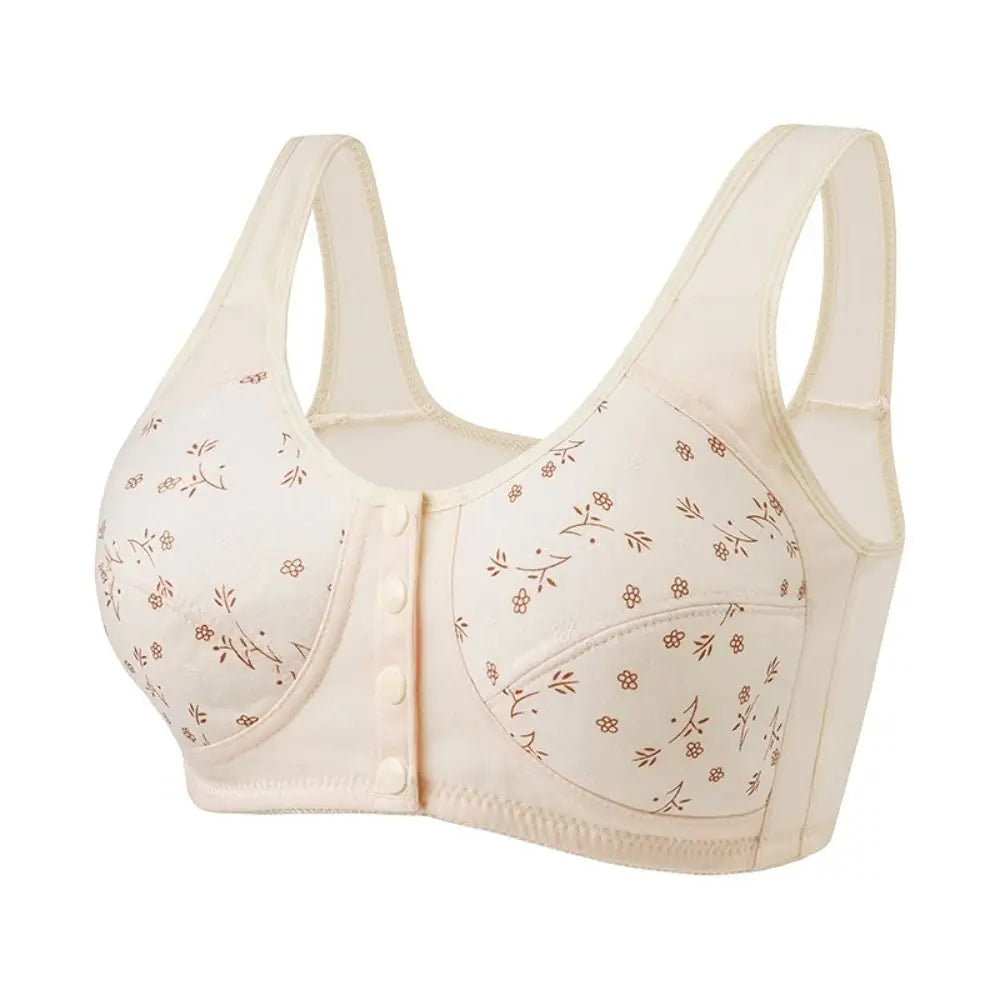 Daisy Cotton Front-Closure Wireless Bra