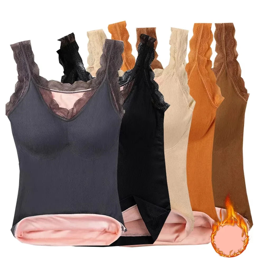 Thermal Underwear Vest Thermo Lingerie Women Winter Clothing Warm Top Inner Wear Thermal Shirt Undershirt Intimate