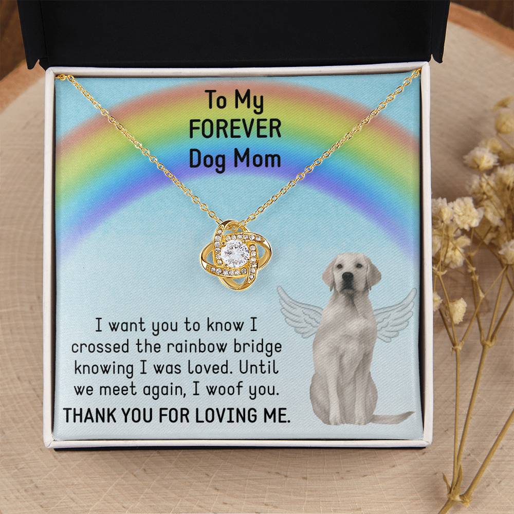 Labrador Retriever Rainbow Bridge Pet Memorial Jewelry Dog Passing Away Gift Passed Dog Gift Sympathy Gift Dog Death Pet Sympathy Gift Love Knot Necklace