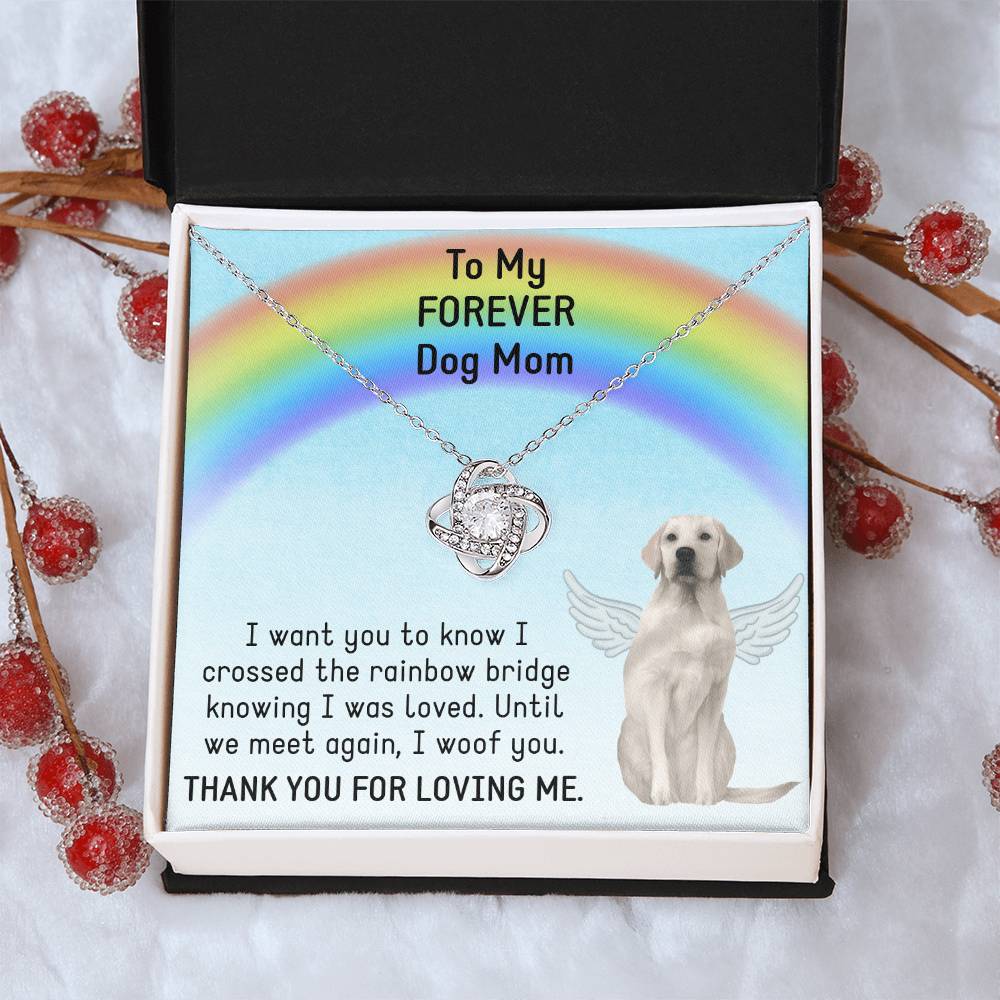 Labrador Retriever Rainbow Bridge Pet Memorial Jewelry Dog Passing Away Gift Passed Dog Gift Sympathy Gift Dog Death Pet Sympathy Gift Love Knot Necklace
