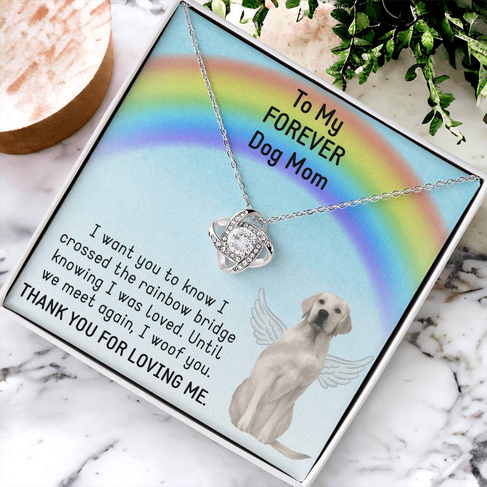 Labrador Retriever Rainbow Bridge Pet Memorial Jewelry Dog Passing Away Gift Passed Dog Gift Sympathy Gift Dog Death Pet Sympathy Gift Love Knot Necklace