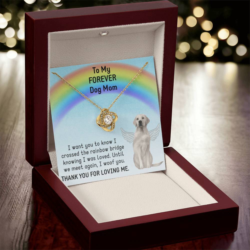 Labrador Retriever Rainbow Bridge Pet Memorial Jewelry Dog Passing Away Gift Passed Dog Gift Sympathy Gift Dog Death Pet Sympathy Gift Love Knot Necklace
