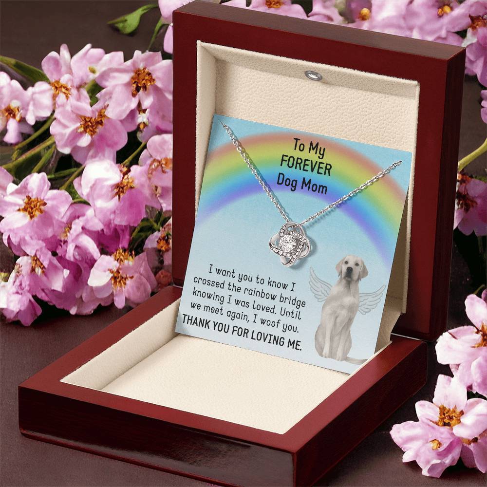 Labrador Retriever Rainbow Bridge Pet Memorial Jewelry Dog Passing Away Gift Passed Dog Gift Sympathy Gift Dog Death Pet Sympathy Gift Love Knot Necklace