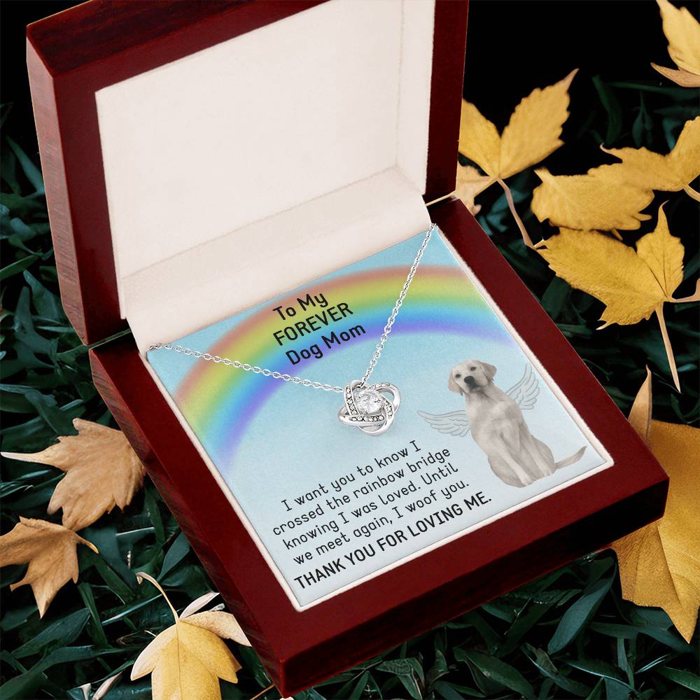 Labrador Retriever Rainbow Bridge Pet Memorial Jewelry Dog Passing Away Gift Passed Dog Gift Sympathy Gift Dog Death Pet Sympathy Gift Love Knot Necklace
