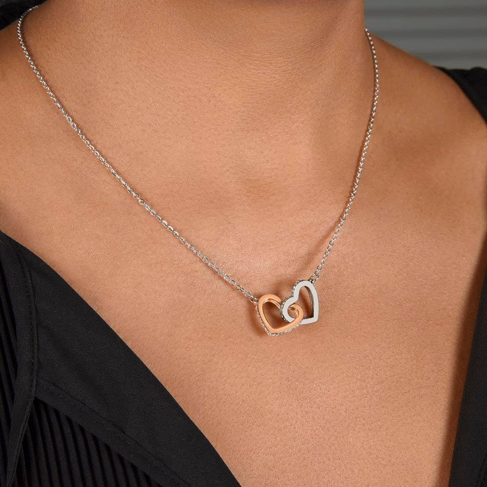Dog Memorial In Loving Memory Necklace Set Message Card Jewelry Box Interlocking Hearts Necklace