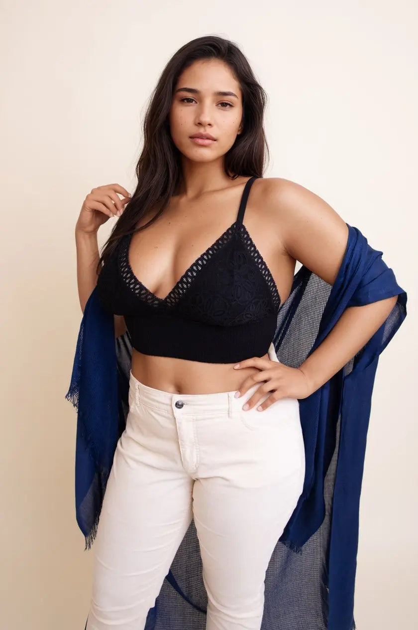 Curvy Waistband Loop Lace Brami – Elegant Lace Detail