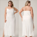 Satin Chiffon Camisole Lace Sleepwear Sexy Nightgown