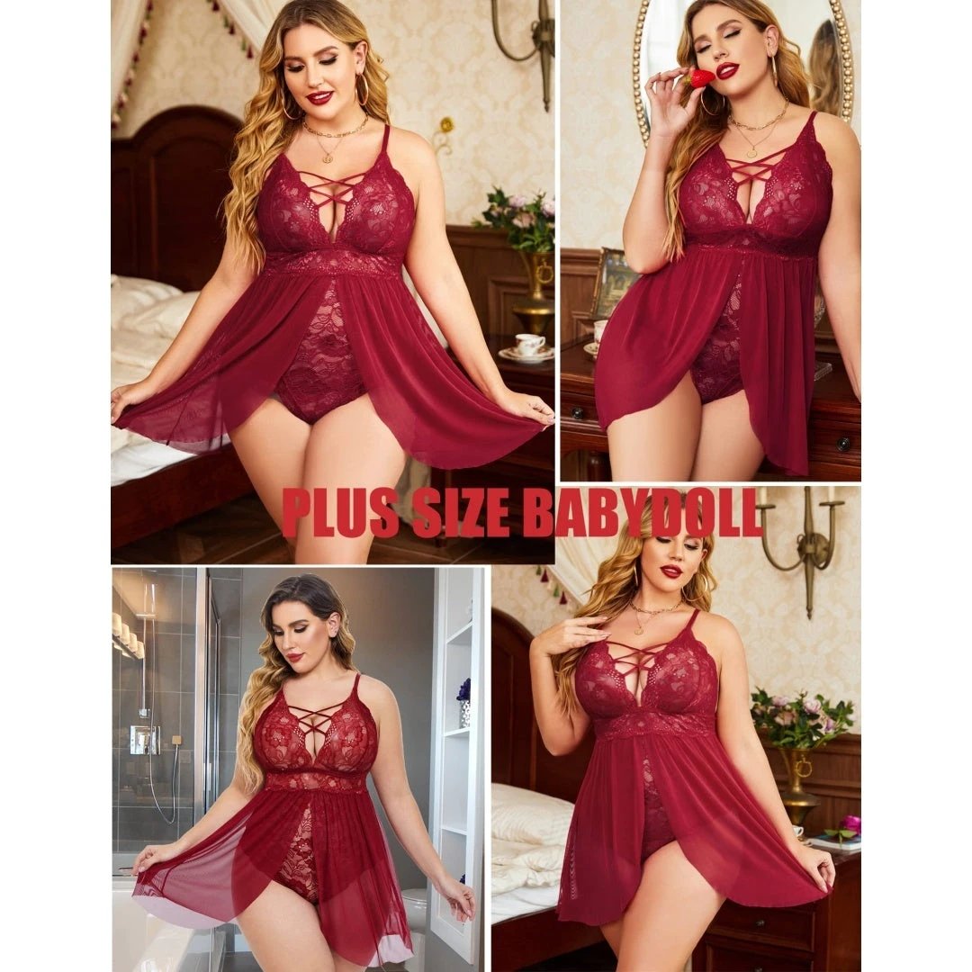 Babydoll Womens Snap Crotch Lingerie V NeckLace Nighty Sleepwear Womenswear Comfort BasicMinimalist Spaghetti Strap Lingerie For Women Nightgown