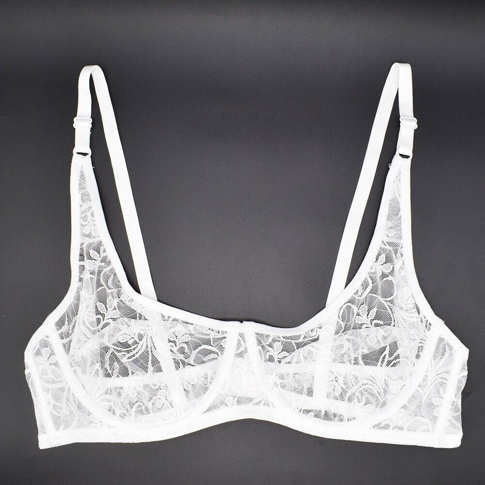 Madam Bras Lace Sheer Unpadds Bra See Through Sexy Lingerie Underwear