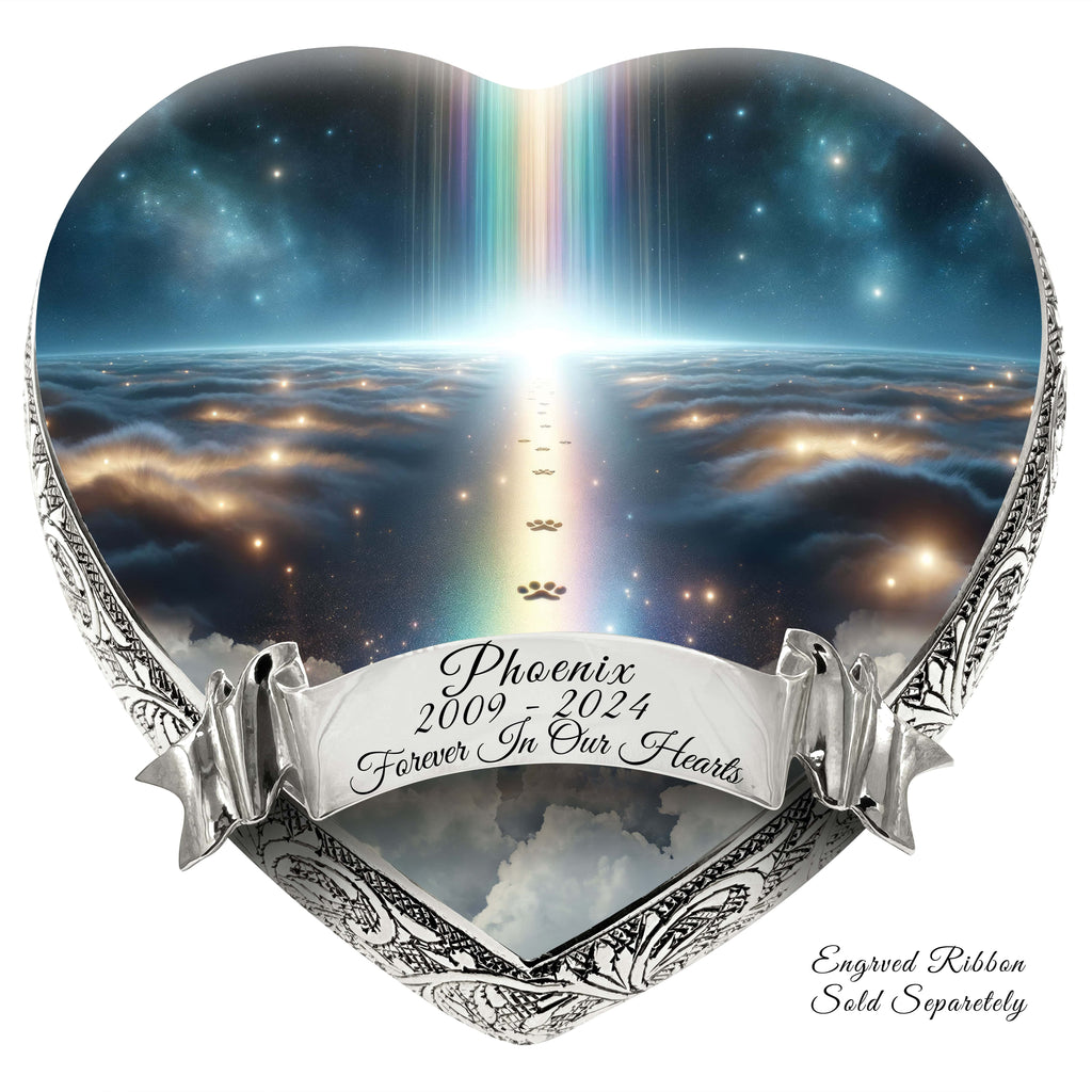 Rainbow Bridge Paw Prints Urns for Cats & Cat Urns for Ashes