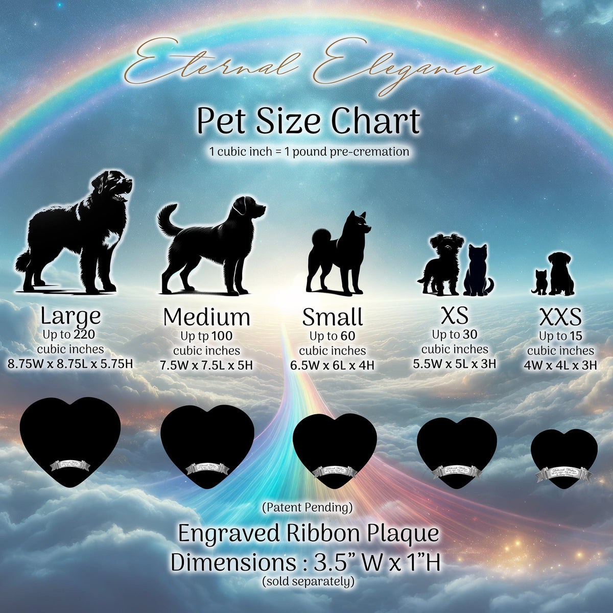 Rainbow Bridge Paw Prints Urns for Cats & Cat Urns for Ashes