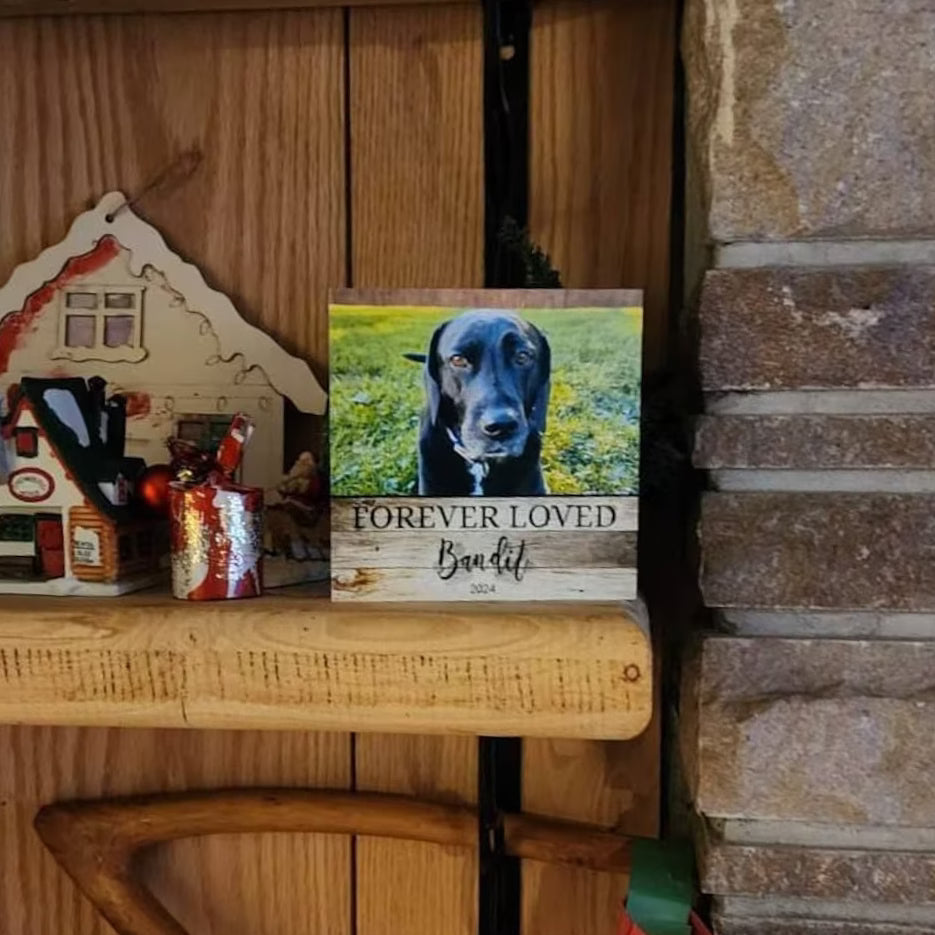 Custom Dog Memorial Photo Block