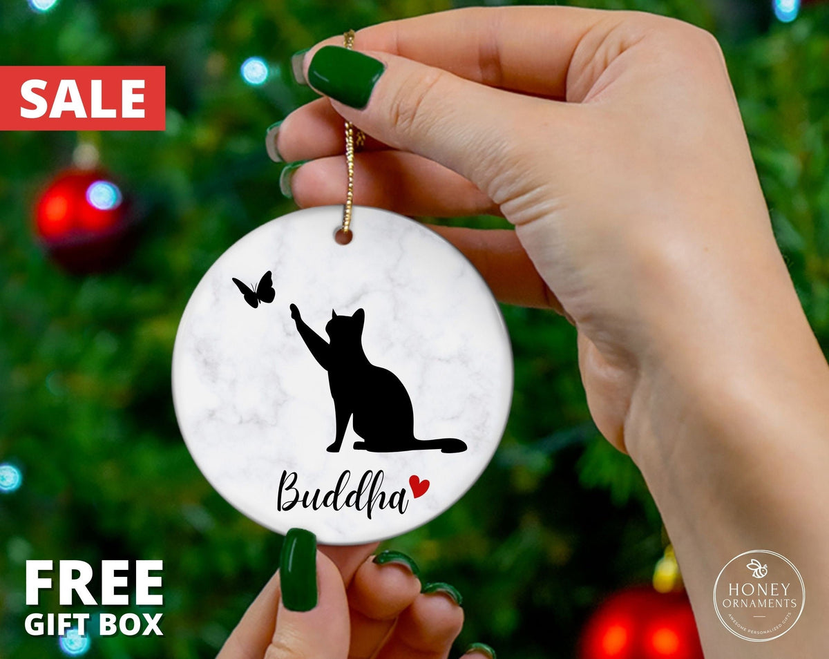 Personalized Cat Memorial Ornament - Pet