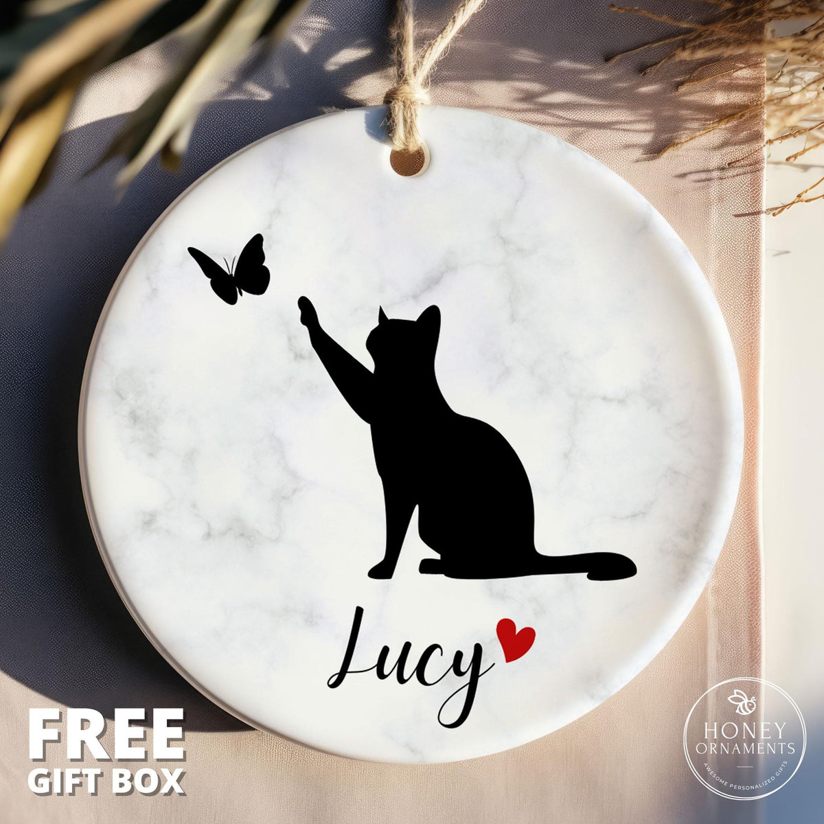 Personalized Cat Memorial Ornament - Pet