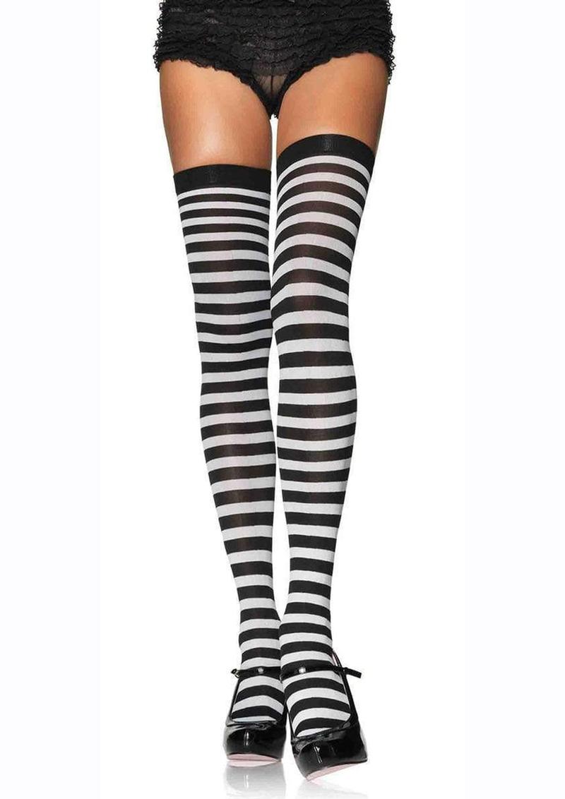 Leg Avenue Nylon Stocking with Stripe