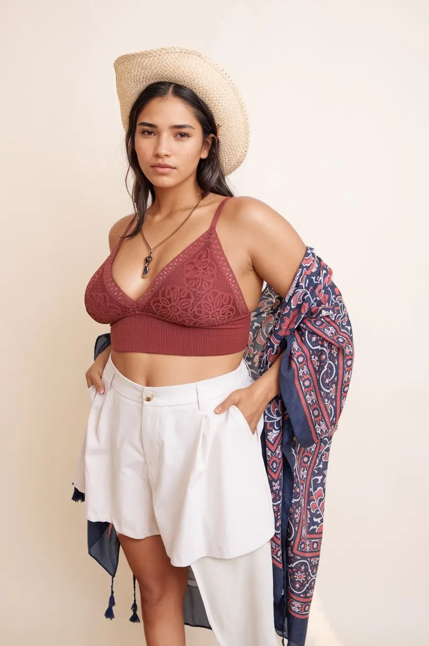Curvy Waistband Loop Lace Brami – Elegant Lace Detail