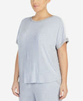 DKNY Contrast-Trim Pajama Top, Size 2X