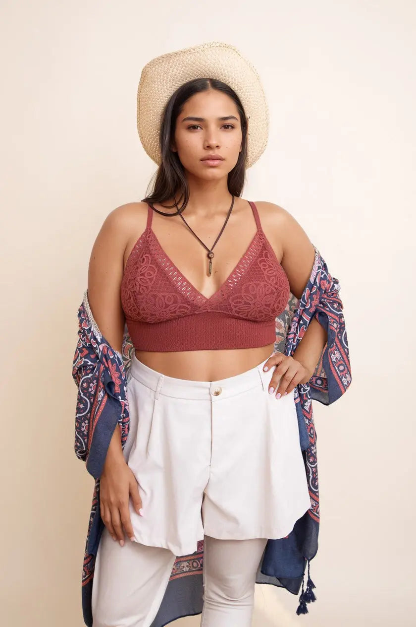 Curvy Waistband Loop Lace Brami – Elegant Lace Detail