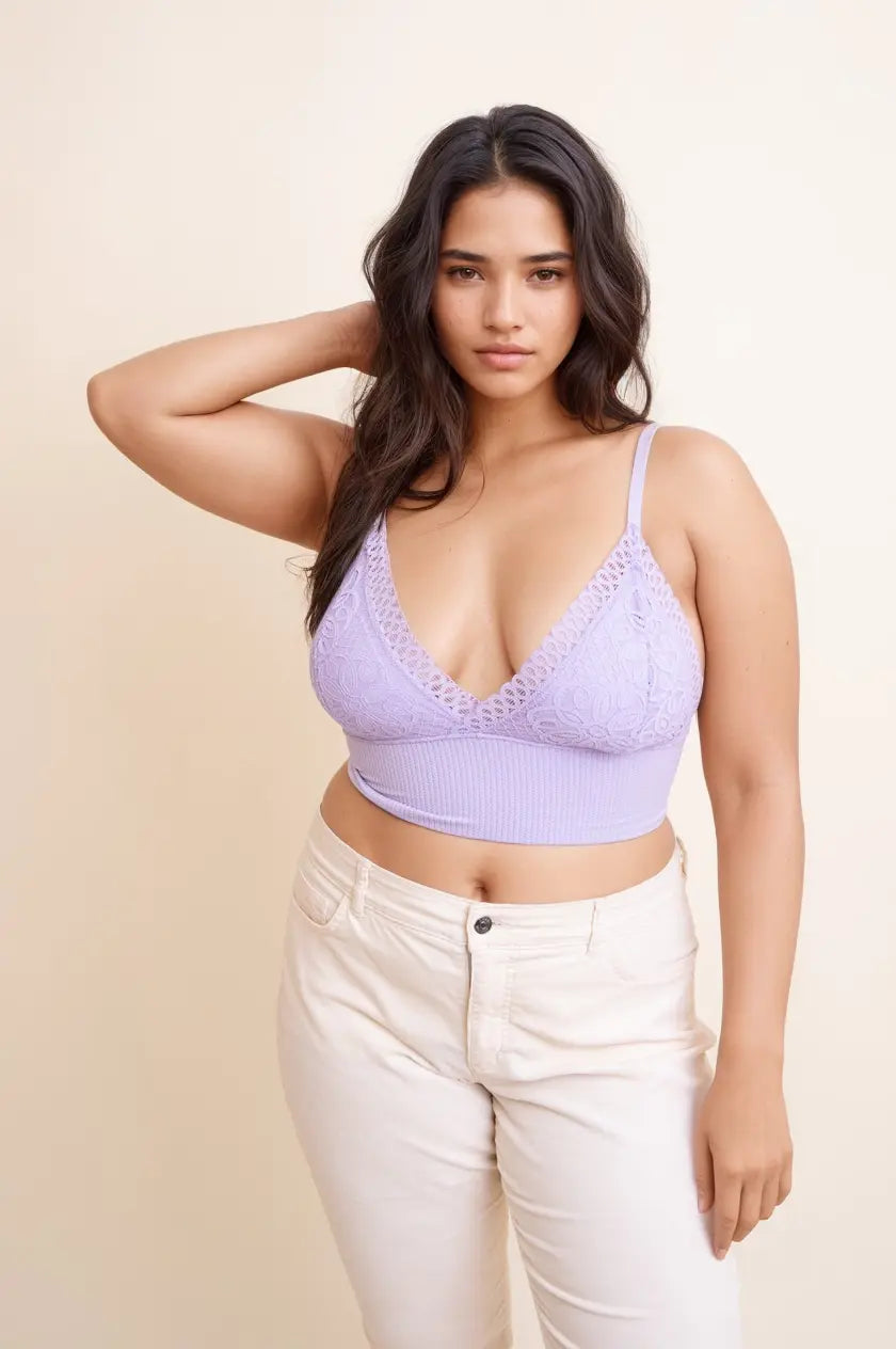 Curvy Waistband Loop Lace Brami – Elegant Lace Detail